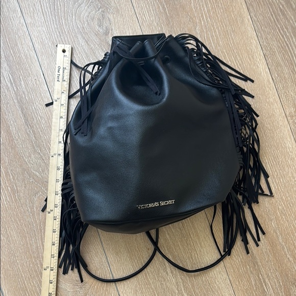 Victoria's Secret Black Backpack with Fringe - Picture 6 of 10